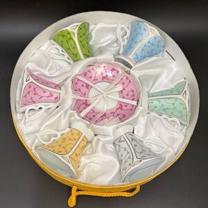 Vintage CASATI Fine Porcelain German Demitasse Cup & Saucer Set in Box